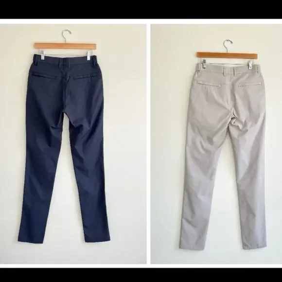 Jack Archer Set of 2 Jetsetter Tech Pants in Stone and Deep Blue, Size 30x36